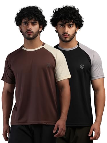 Image of CHKOKKO Gym Tshirt for Men Workout Regular Fit Sports Activewear Man Tshirts with Round Crew Neck and Half Sleeves for Yoga Running&Outdoor Activities