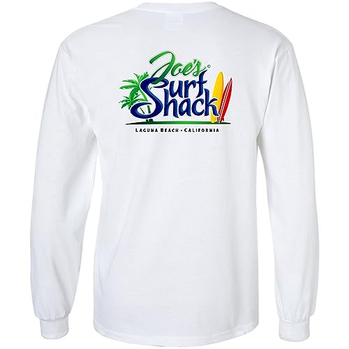 Joe's Surf Shop Men's Surf Shack Logo Long Sleeve Tee-2XL-White/c