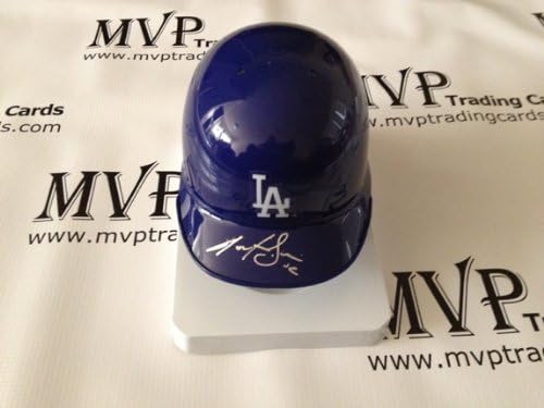 Authentic Justin Sellers Rookie Autograph Los Angeles Dodgers Mini Helmet