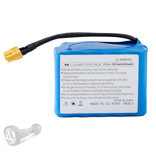 LopLox 25.2V 4000mAh Hoverboard Battery Replacement – Replacement Battery Pack with XT60 Plug, Compatible with Most 2-Wheel Self-Balancing Scooters (Fits 25.2V Hoverboard Models)