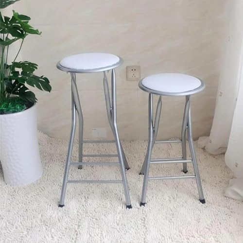 Tabouret de bar haut portable avec repose-pieds ergonomique acier - 3