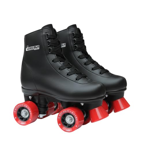 Chicago Boys Rink Roller Skates – Classic High-Top Quad Skates,...