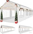 COBIZI 10x20FT Party Tent Heavy Duty Outdoor Gazebo White Event Shelter Wedding Canopy Tent for Parties Carport BBQ Commercial with Removable Sidewall Windows, Powder Coating (Better Than Galvanized)