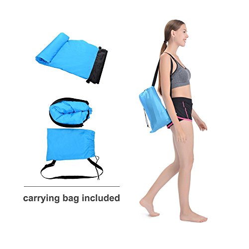BNY Inflatable Lounger Chair Sofa Bed Air Sofa Sleeping Bag Couch for Beach Camping Park BBQ Music Festivals (Purple)
