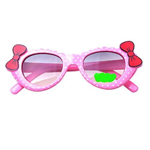 gazechimp Bebê Bonito Crianças óculos De Sol Meninas Bolinhas De Vidro Crianças Eyewear Uv400 - Rosa