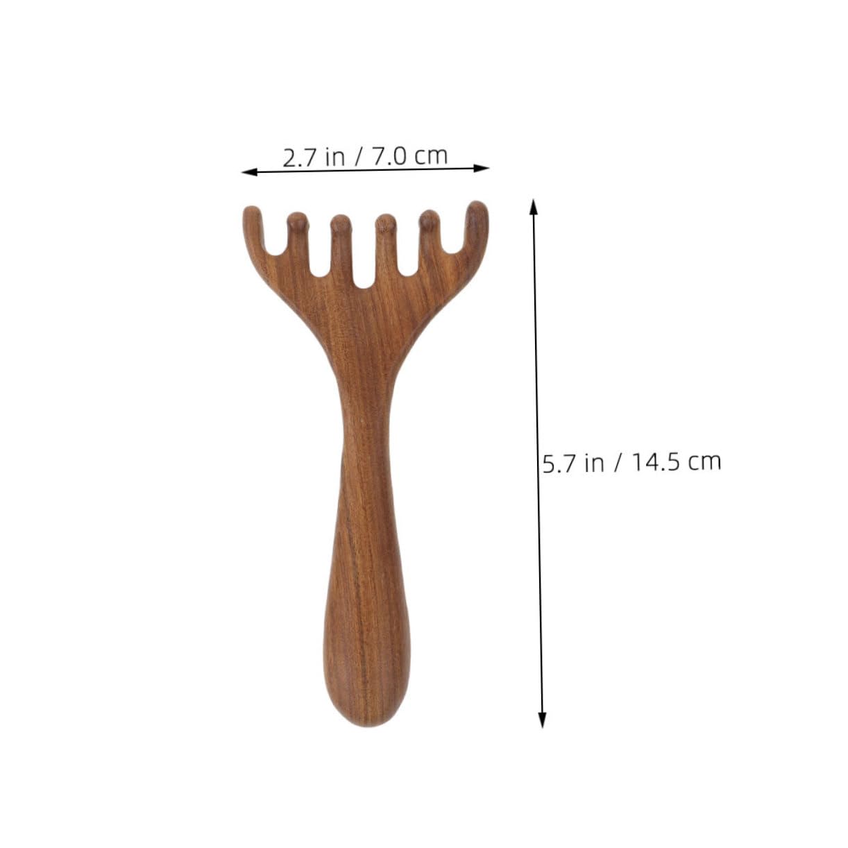 ARTSEWPLY Mini Antler Scalp Massager Tool Gua Sha Wooden Scraper for Head Eye Massage Portable Relief