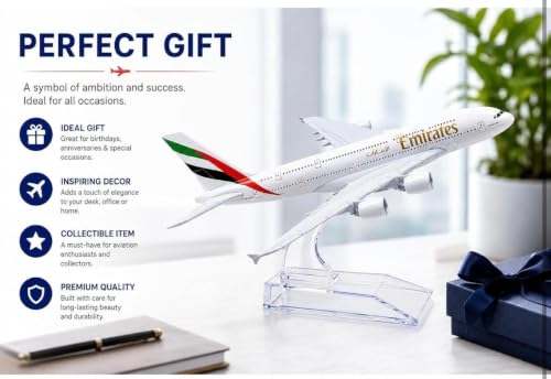 Image of Aeroplane Airways Airlines Scale Model Only for Display, Die Cast Metal Aircraft Highly Detailed Replica Gift for Aviation Enthusiasts for Kid