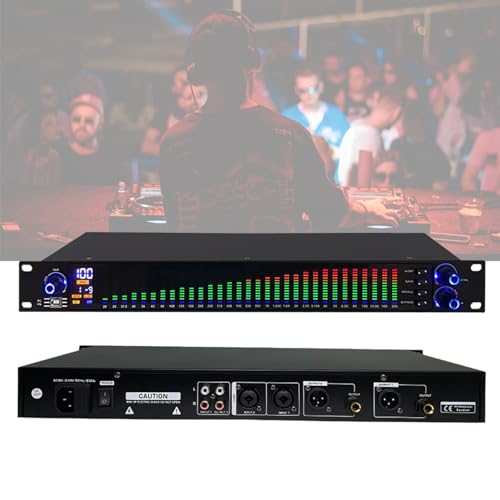 Ecualizador digital profesional de 31 bandas, reducción de ruido, 10 efectos preestablecidos guardables, indicador de nivel estéreo, sistema de sonido profesional, equipo para karaoke (Tamaño: EQ-777S) miniatura 1