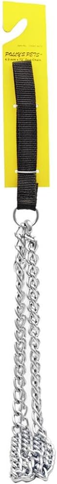 Polly's Pets 6' Heavy Chain Dog Lead with Nylon Handle