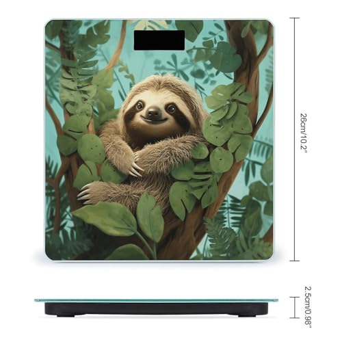 Báscula digital de baño Hug Tree Sloth precisión alta compacta miniatura 2