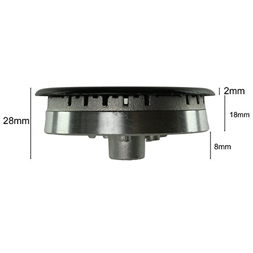 SPARES2GO (Non Universal) Oven Cooker Hob Gas Burner Crown & Flame Cap Kit for Lamona (Small, 2 Medium & Large, 55mm - 100mm)