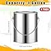 Uiifan 1 Gallon Empty Metal Paint Cans with Lids, Heavy Duty Buckets with Handles for Painting, Varnish, DIY Crafts & Storage(Silver,4 Pcs)