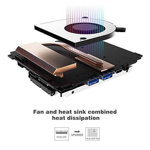 Mini PC Desktop Computer AERO 3 Windows 11 Pro | 8th Core i5-8279U (4C/8T,up to 4.10 GHz) | 8GB DDR4,256GB SSD | Dual 4K HDMI | Bluetooth 5.0 | 1000Mbps Ethernet | 4*USB3.0,1*Type C - Image 7