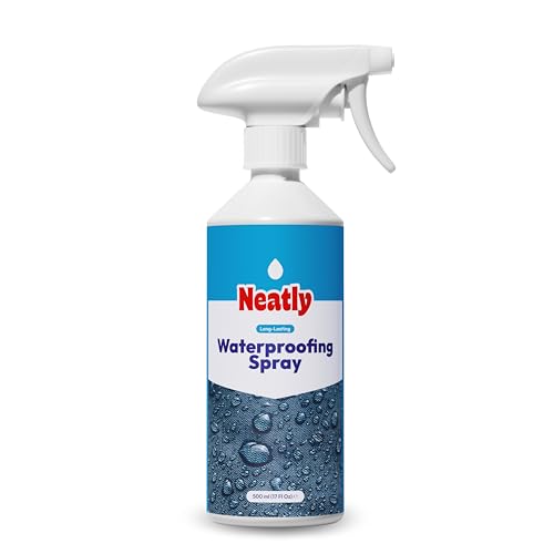 NEATLY® Imprägnierspray für Textilien gegen Wasser, Schmutz und Feuchtigkeit - 500ml - Wasserabweisende Nanofilter-Technologie - Imprägnierspray für Textilien, Baumwolle, Kleidung, Zelte & Möbel