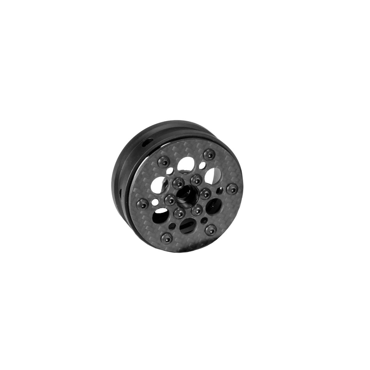 TRX4 1.9 Inch beadlock Wheels,4PCS Crawler Carbon Fiber Wheels Rims for 1/10 RC Crawler Cheater Rigs Capra SCX10 TRX4 TF2 Gmade R1 Element Enduro 1.9S DIY(Black D)