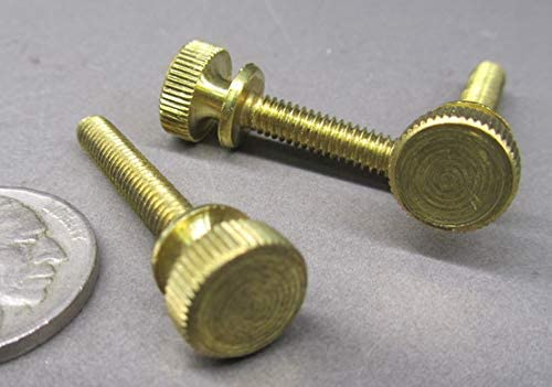 Brass Flared Knurled Thumb Screws FT 8-32 x 1.00 Length 10 Pcs