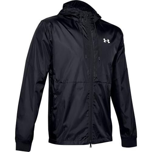 Image of Under Armour Legacy Windbreaker Warm-up Top, Men Black, Black / Black / White (001), SM