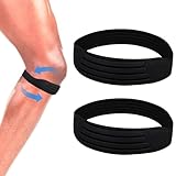 PEUTIER 2pcs Patellar Tendon Support Strap, Patella Knee Strap Pain Reduce Knee Band for Patellar Tendon Strap Silicone Knee Brace for Running Jumpers Sports Basketball Men Women(Stripe Style)