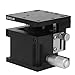 Manual Z Linear Stage,Micrometer Fine Tuning Bearing Slide Table,Precision Trimming Cross Roller Z-axis Linear Position Stage 2.4 * 2.4in,for Precision Inspection, Equipment