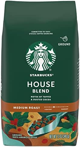 Starbucks Decaf Ground Coffee, House Blend, 12 OZ (Pack - 1)