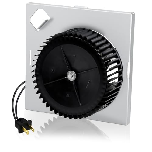 Image of Hiorucet S97017450 Bathroom Fan Assembly for Nutone Broan 771-A, 771A, 771, Exhaust Fan Motor Replaces S97017450, 70CFM, 3000 RPM, 120V, 1.5A, 99080599 Copper Motor, Blower Wheel and Mounting Plate.