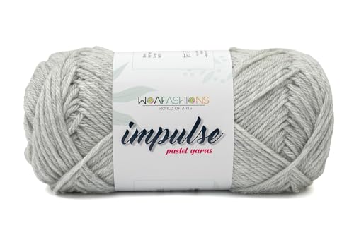 Image of WOAFashions Impulse Hand Knitting & Crochet Yarn (Pearl River Grey) (100gms - Pack of 1)