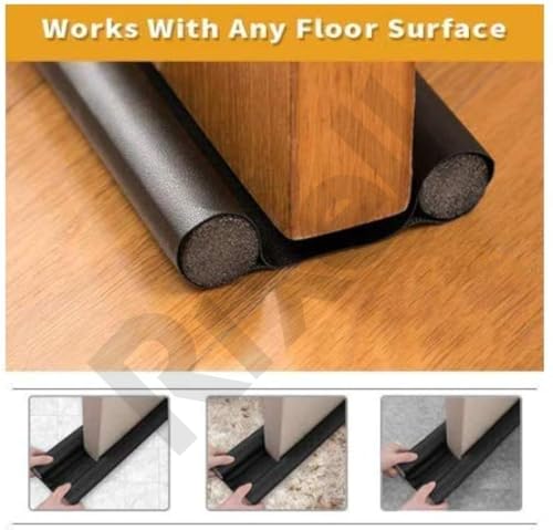 Image of (39 Inches, Pack of 5) PVC Door Guard Gap Filler for Door Bottom Seal Strip - Sound-Proof, Reduce Noise, Energy Saving Door Stopper for Reduce Door Dust, Door Guard for Home