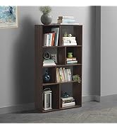 Sleepyhead Jigsaw - Engineered Wood Book Shelf (4 Shelves, Dark Walnut &amp; Slate Grey Finish, Set o...