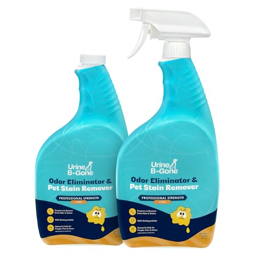 Image of Urine B-Gone Enzyme Cleaner for Human & Pet Urine, Citrus, 32 oz, 2-Pack