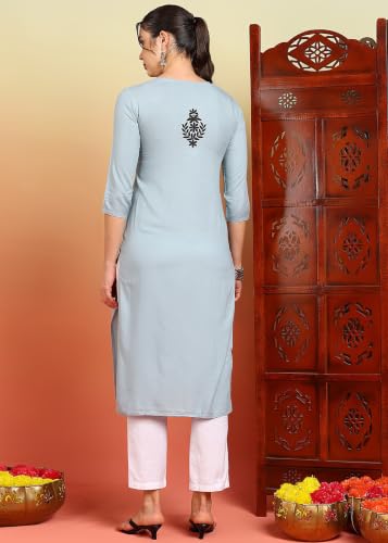 Image of Women Pink Ethnic motifs Embroidered Lucknowi Chikankari Long Kurti