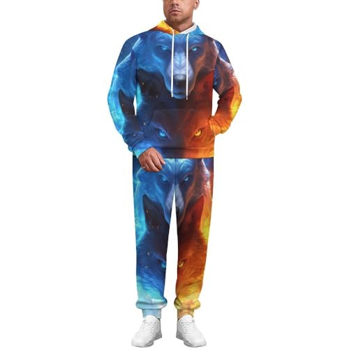 Survêtement WolfAnzug en coton pour homme et adolescent ensemble de jogging confortable