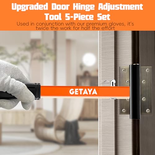 JOYAKA Hinge Gap Adjusting Wrench Kit, 4 in 1 Hinge Adjustment Tool for Residential and Commercial, Heavy Duty Painted Steel Hinge Bender Wrench with Rubber Grip and Labor Gloves (Standard Size) by JOYAKA - Image 9