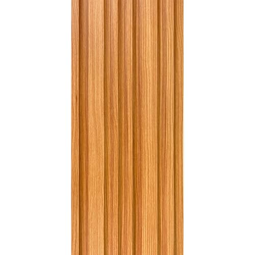 Painel Ripado Cor: Freijó de uso Interno em WPC Double 2,90m x 18cm