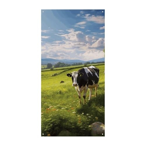 Bannière à suspendre vache pour habiller votre jardin lors d'un anniversaire