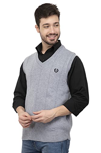 Image of Kvetoo V Neck Sleeveless Winter Wool Sweater for Men