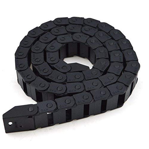 URBEST 10mm x 20mm Black Plastic Flexible Nested Semi Closed Drag Chain Cable Wire Carrier 1M for Electrical Machines