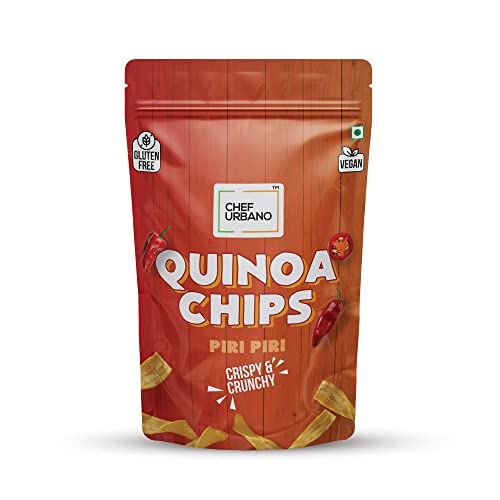 Image of Chef Urbano Quinoa Chips Piri Piri 85g | Gluten Free | Vegan | Low GI| Crunchy Healthy Snacks | High Protein and Fiber Rich Good for Diet | Good for Kids