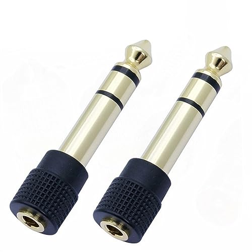 Adaptateur audio 6.35mm mâle pour brancher un casque 3.5mm sur ampli guitare