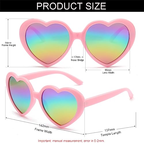 NIDOVIX Polarized Heart Shaped Sunglasses for Women Lovely Vintage Retro Fashion Heart Sun Glasses UV400 Protection Lens3