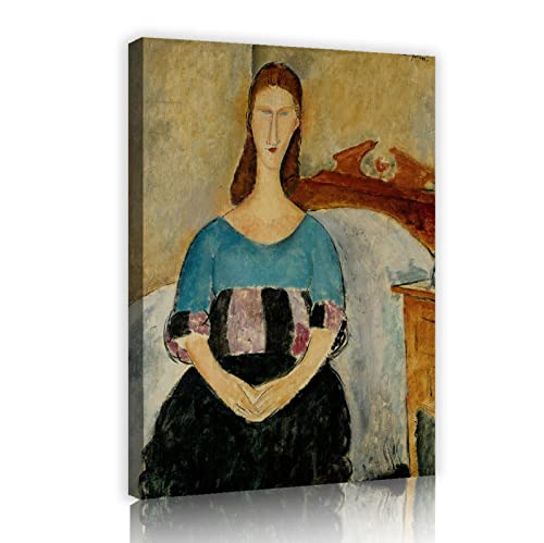 Tableaux sur toile Portrait de Jeanne Hebuterne Modigliani 45x68