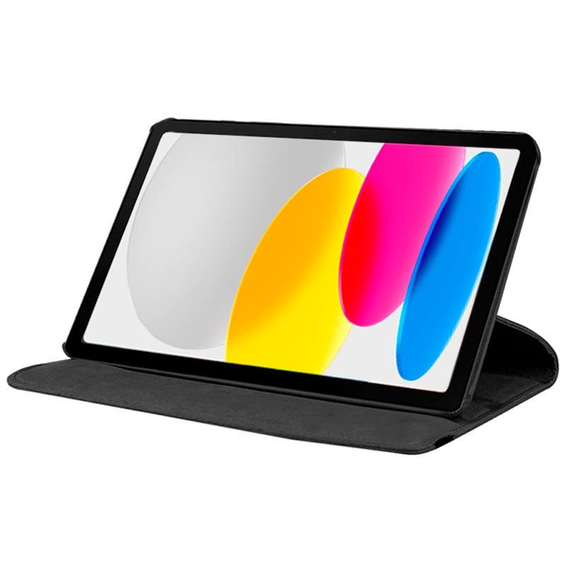 Cool Case for iPad (2022) 10.9 inch (10 Gen) Rotating PU Leather Case - Black - Image 2
