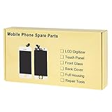 Batería tapa trasera con teclas laterales y vibrador y altavoz fuerte y botón de alimentación + botón de volumen cable y bandeja para tarjetas para iPhone 8 (negro)