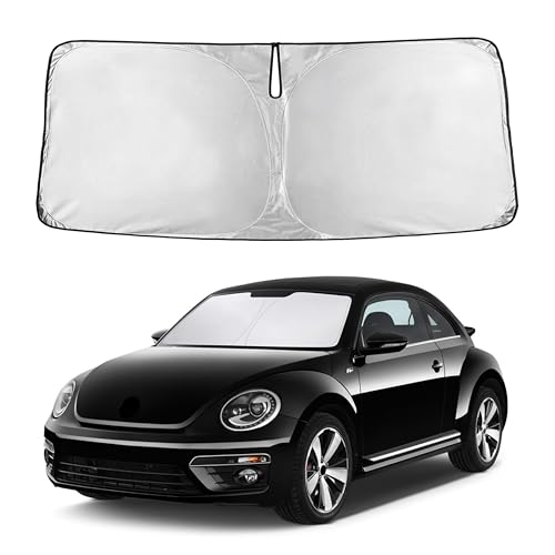 Image of EcoNour Windshield Sunshade Compatible for Volkswagen VW Beetle 2012-2017 2018 2019, Sun Visor for Front Windshield & Window Sun Shade Cover, UV Heat Blocker & Protector, Car Accessories
