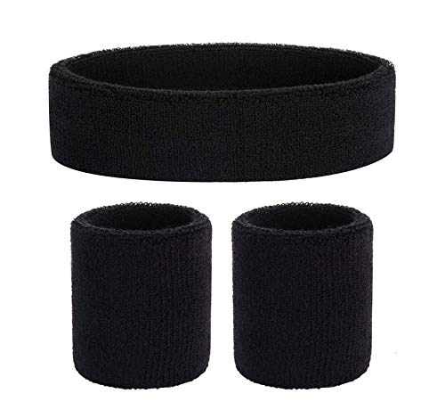 R-LON Wrist Band and Head Band for Sweat Men Sports Cotton (Pack of 3) (B07NWNNGQT) Amazon Price History, Amazon Price Tracker