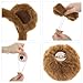 Jmkcoz 4 Pieces Bear Costume Set Bear Ears Headband and Tail Nose Bowtie for Halloween Carnival Animal Cosplay Party (Brown)