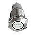 Produktbild Supmico momentaner 19mm KFZ Kippschalter Wippschalter Schalter Drucktaster 12V Rot LED Licht Lampe Metall Engine Start