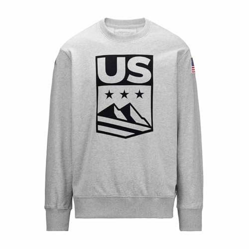 Sweat gris Kappa UTAHI 2 US en coton coupe XL pour l'après-ski