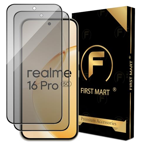 Image of FIRST MART Military-Grade Matte Tempered Glass for Realme 16 Pro (6.82 Inch) With Installation Kit | Edge to Edge Coverage |Anti-Glare, Bubble-Free [2 Pack]