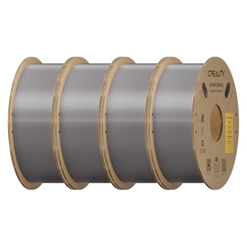 Image of Creality Hyper PETG Filament 1.75mm Bundle 4KG, High-Speed PETG for 30-600mm /s Printing, Low Stringing, Strong Layer Adhesion, + /- 0.03mm Accuracy,Fits for Most FDM 3D Printers(Grey 4-Pack)