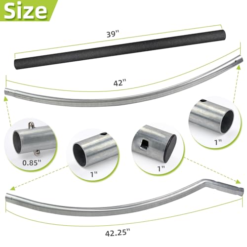Image of Trampoline Poles Replacement for Skywalker Or Jumpzylla,Galvanized Trampoline Enclosure Pole for Skywalker or Jumpzylla,Replace Parts#4201 4202 4135 OR for Jumpzylla 8ft 10ft&12ft 14ft